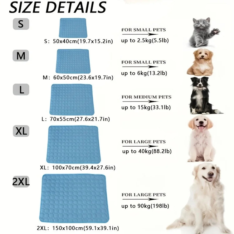Pet Cooling Mat – Summer Extra Large Cooling Pad for Dogs & Cats