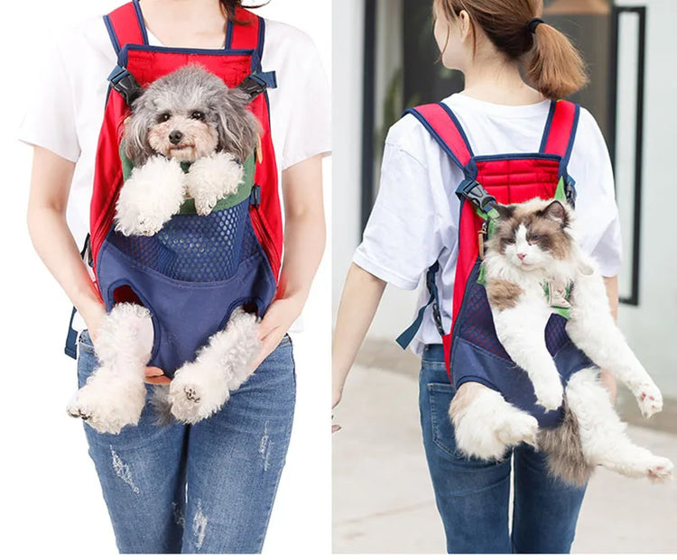 Pet Backpack Carrier | Front Travel Dog Bag | Small & Medium Pets