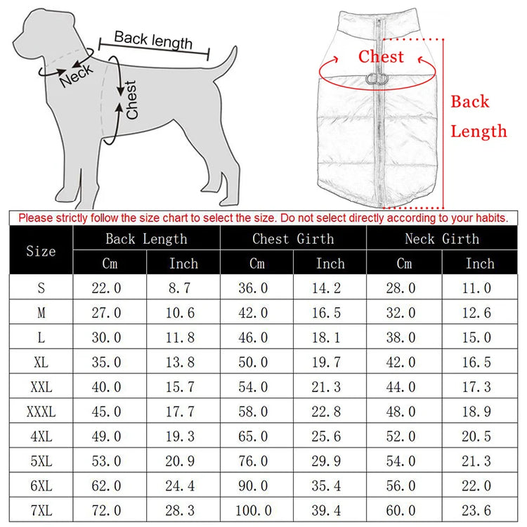 Warm Big Dog Coat(S/M/L) | Waterproof Pet Vest Jacket for Golden Retriever