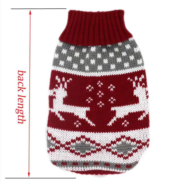 Warm Pet Clothes | Christmas Knitted Sweater | For Small, Medium Dogs/Cats
