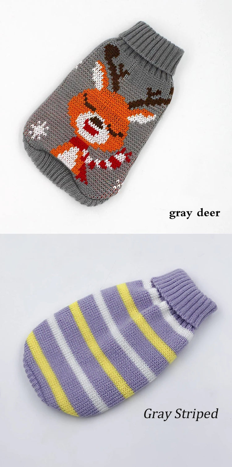 Warm Pet Clothes | Christmas Knitted Sweater | For Small, Medium Dogs/Cats