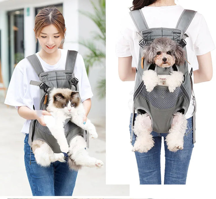 Pet Backpack Carrier | Front Travel Dog Bag | Small & Medium Pets