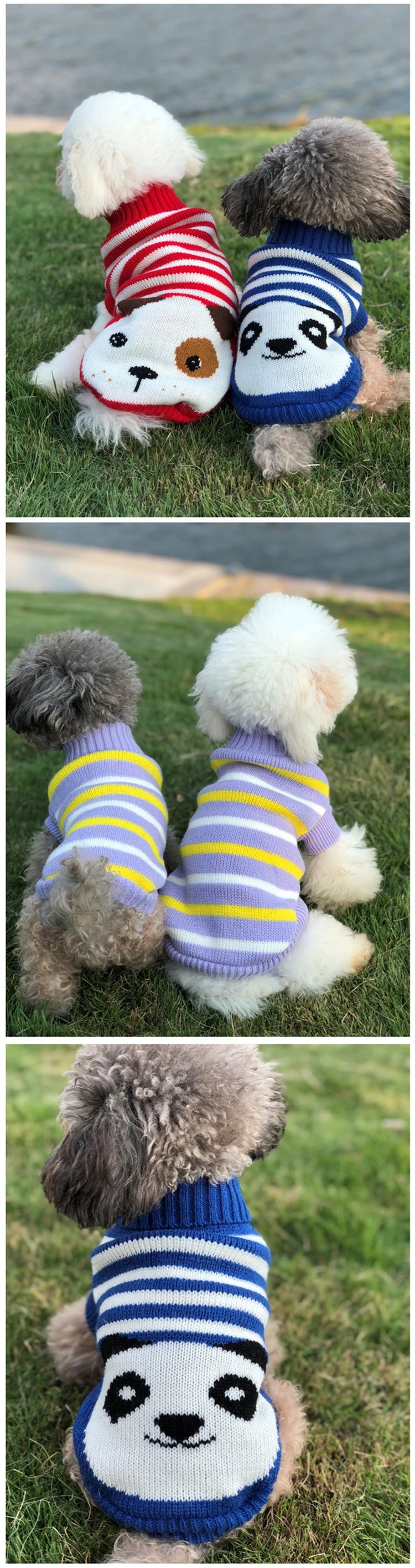 Warm Pet Clothes | Christmas Knitted Sweater | For Small, Medium Dogs/Cats
