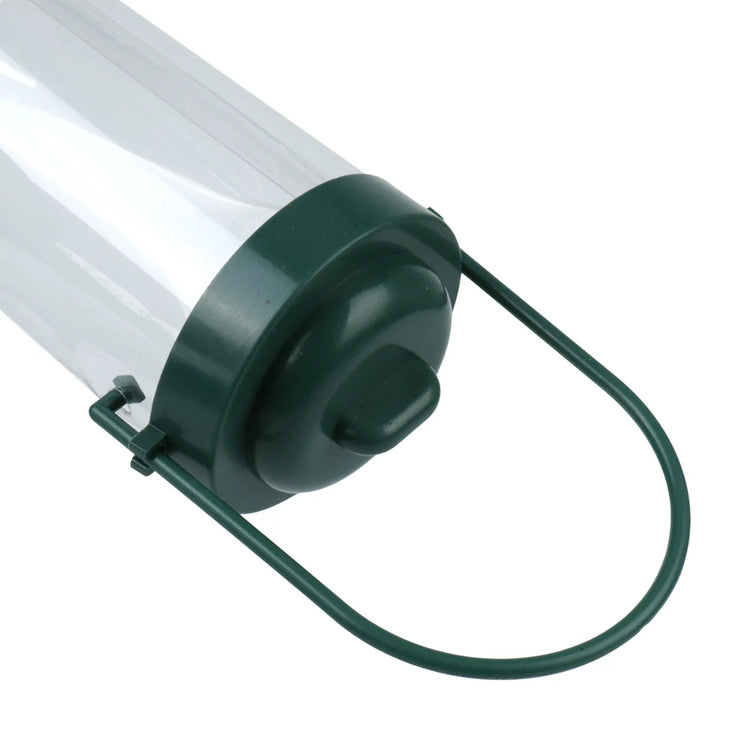 Hanging Bird Feeder | Outdoor Wild Bird Seed Feeder | Garden & Paddock Decor | Plastic Cage Feeder for Small & Large Birds | Easy to Fill & Clean