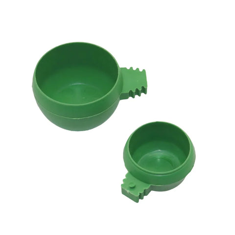 10 Pcs Bird Drinking Cups | Plastic Parrot Feeders | Cage Troughs for Aviculture Equipment | Small Pet Bird Feeding Tools