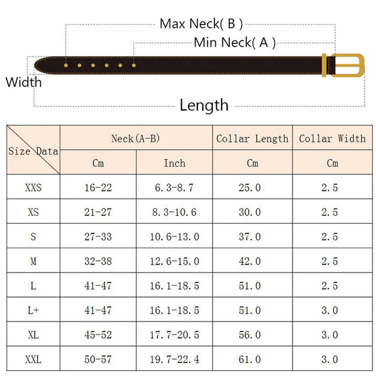 Anti-Bite Spiked Leather Dog Collar – Padded Studded Collar for Small, Medium & Large Breeds