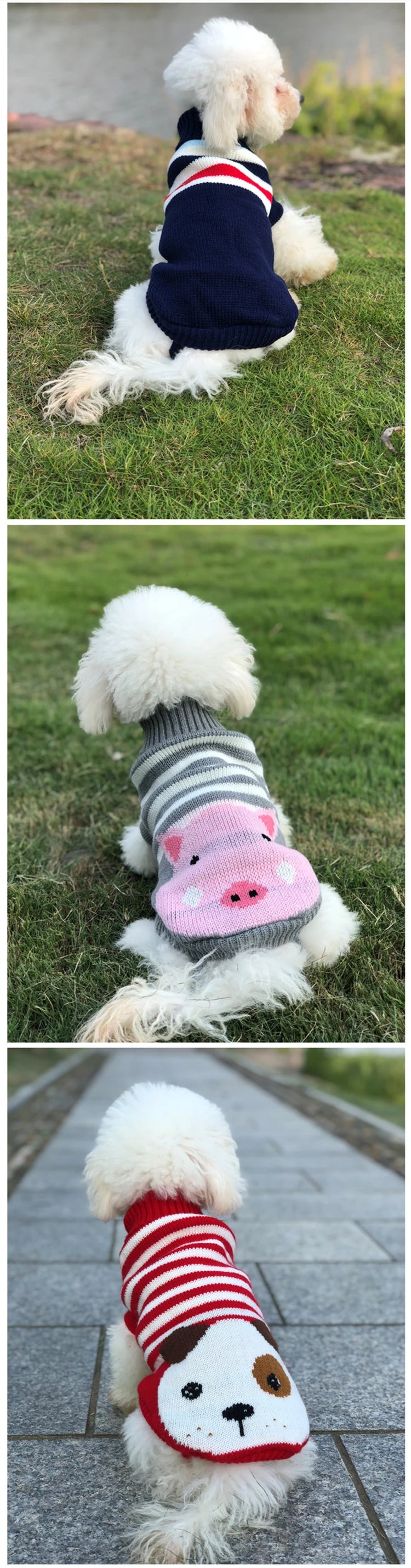 Warm Pet Clothes | Christmas Knitted Sweater | For Small, Medium Dogs/Cats