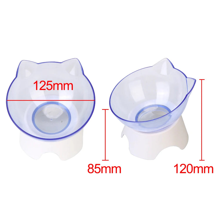 For Cats & Dogs Feeders | Non-Slip Pet Food and Water Bowls | Cat Bowl | Feeding Products | Pet Supplies with Stand Base | Transparent Design