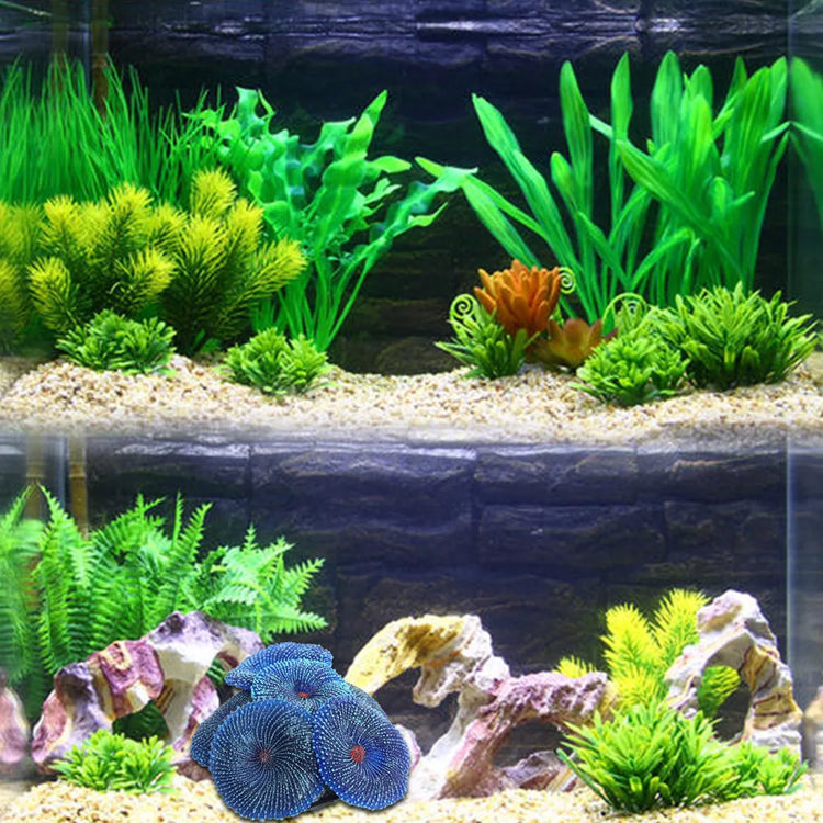 Aquarium Artificial Coral Ornament – Vivid Soft Silicone Simulation Coral Decoration for Fish Tank