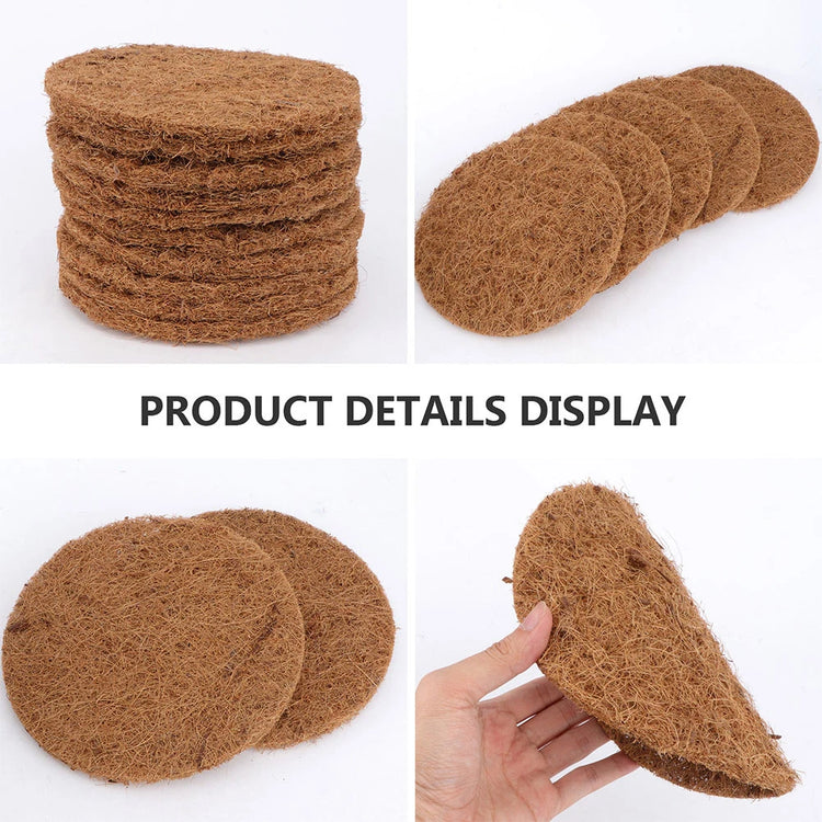 10pcs Coconut Fiber Bird Nesting Pads | Round Pigeon Mat Liners | Breeding Nest Material for Parrots, Doves & Cage Birds