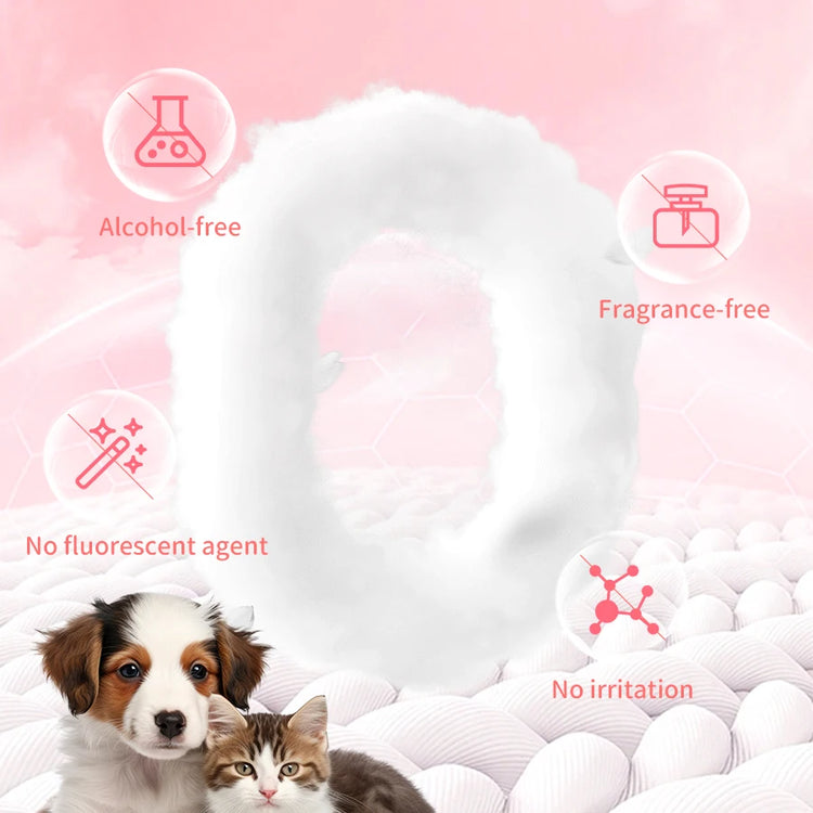 Pet Cleaning Gloves with Wipes 50Pcs | 2-in-1 Scrubber & Massager | Dog Cat Grooming