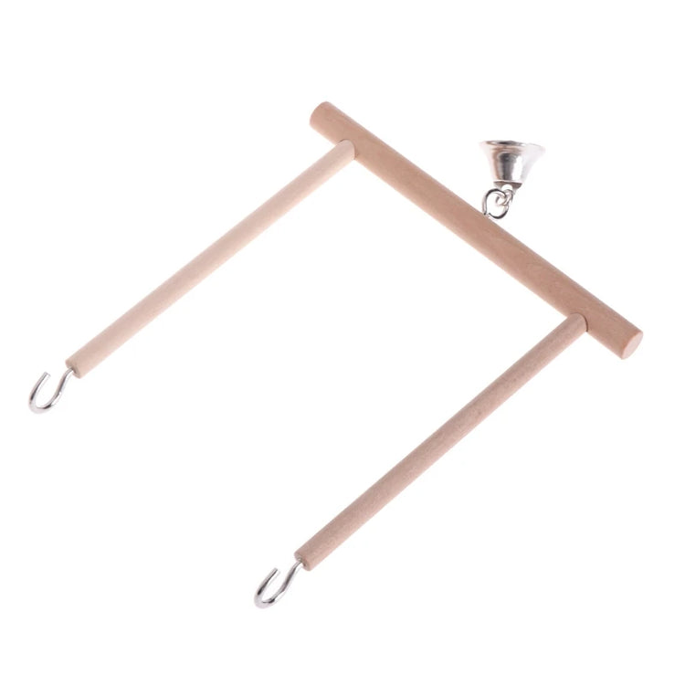 Parrot Hammock Bird Swing | Perch with Wooden Stand | Small Birds Chew Toy | Easy to Hang for Finch Canary