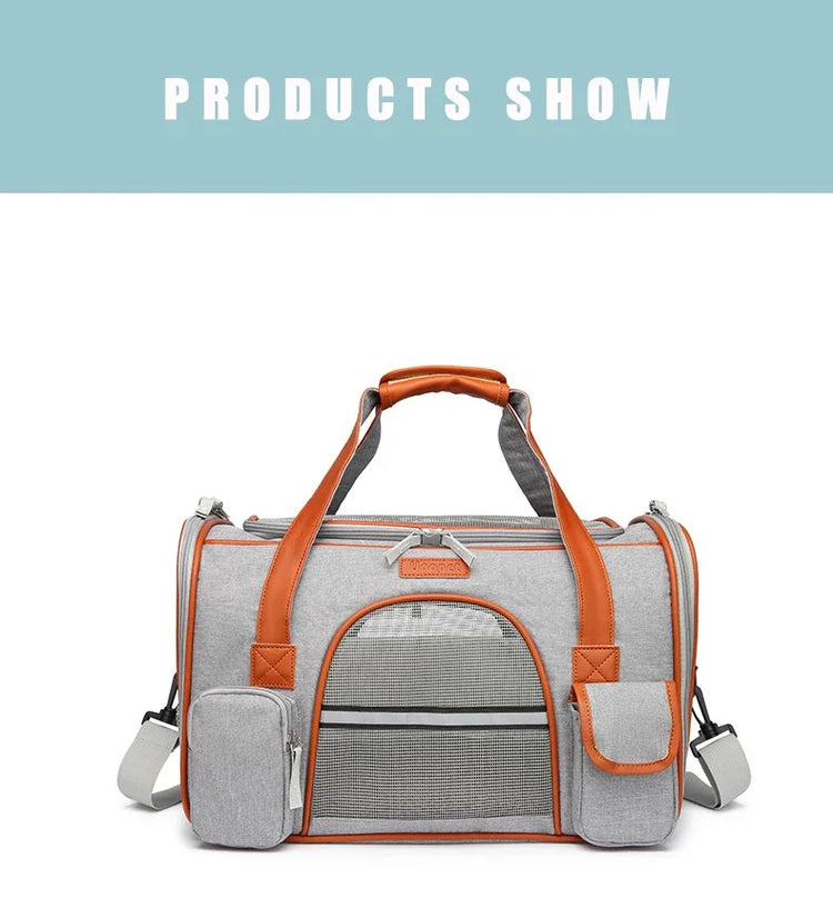 Crossbody Dog Bag – Pet Backpack | Multipurpose Solid Color Shoulder Carrier - Cats/Dogs | Breathable, Portable & Travel-Friendly