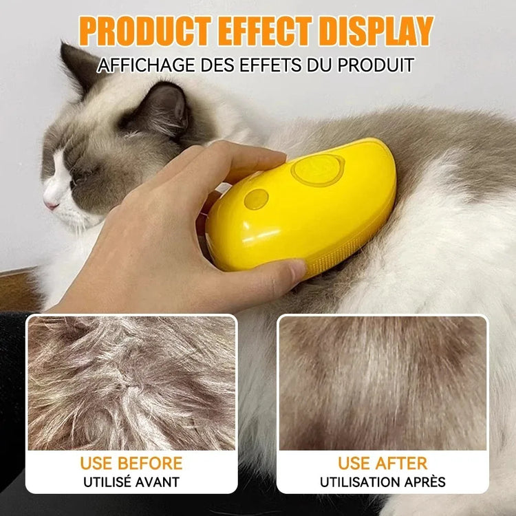 Cat Steamy Brush 3-in-1 | Electric Steam Pet Grooming & Massage Comb for Dogs/Cats