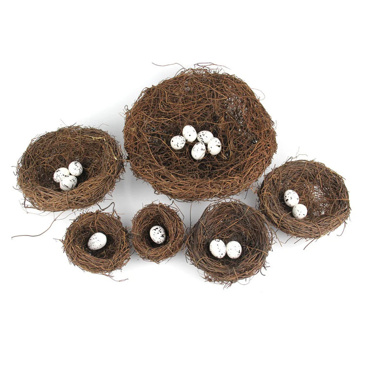 Straw Round Rattan Bird Nest | Chewable Bedding Toy for Parrots, Pigeons & Cage Birds