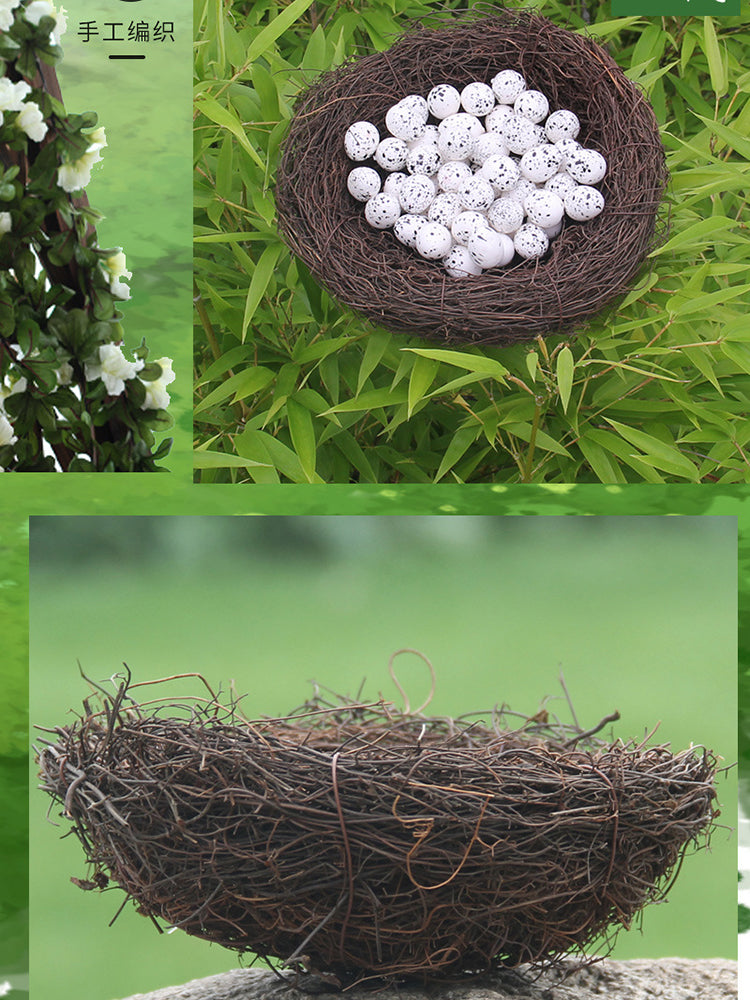 Straw Round Rattan Bird Nest | Chewable Bedding Toy for Parrots, Pigeons & Cage Birds
