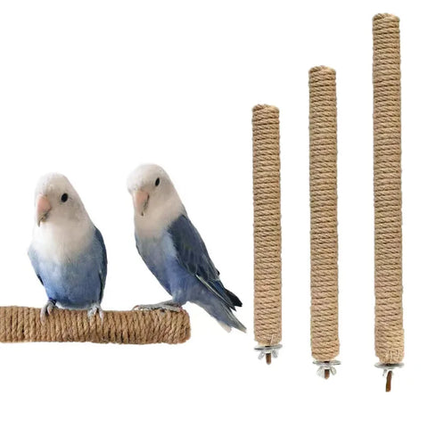 Parrot Pet Standing Stick | Wood Hanging Stand Rack | Toy Sticksstand Branch Perches for Bird Cage | Bar Paw Grinding Clean Toys