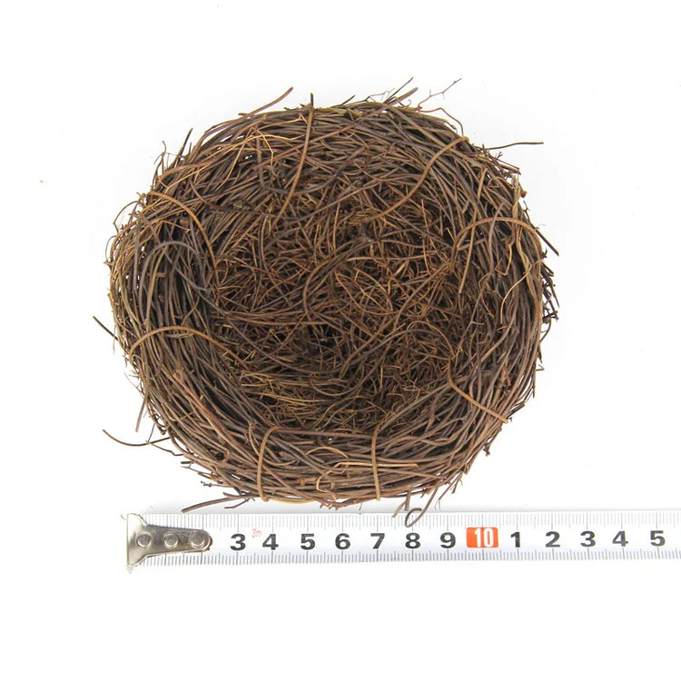 Straw Round Rattan Bird Nest | Chewable Bedding Toy for Parrots, Pigeons & Cage Birds
