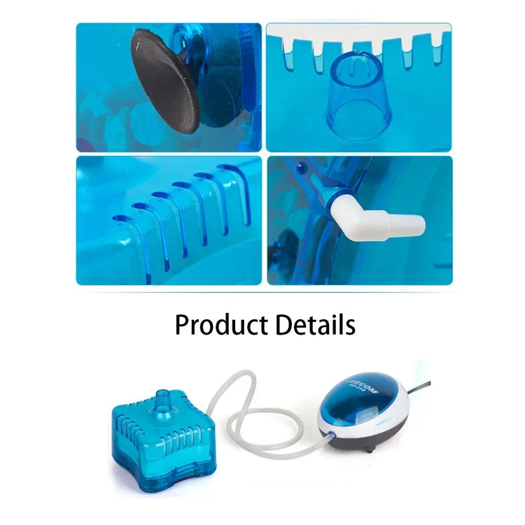 Circular Aquarium Oxygen Pump Filter – Biological Water Purifier for Fish Tanks