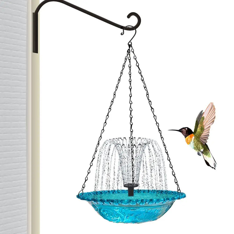 Bird Bath With Fountain Water Fountains Solar Powered Hummingbird Bath Bowl Sturdy Outdoor Bird Feeder Decorative Bird Baths