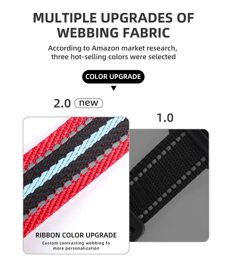 Durable Nylon Dog Harness with Handle – Travel-Friendly, Lightweight & Explosion-Proof Vest for All Dog Sizes