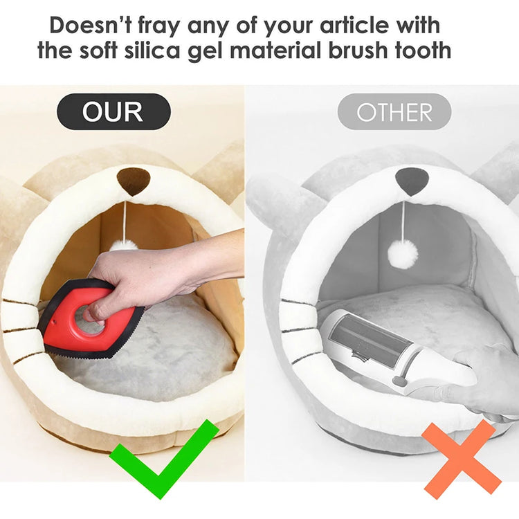 Pet Hair Remover | Cat Fur Cleaning Tool | Dog Lint Removal Brush | Carpet Sofa Scraper | Reusable Manual Fur Brush