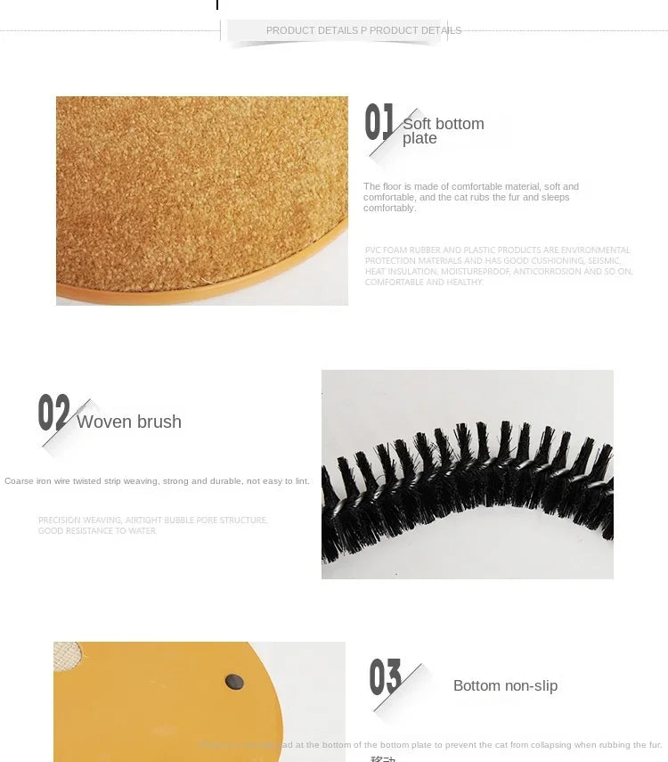 Cat Toy Arch Self Groome | Pamper Feline with A Massage - Grooming Rubbing Brush with Scratching Pad | Toy for Cats - Interactive Toys