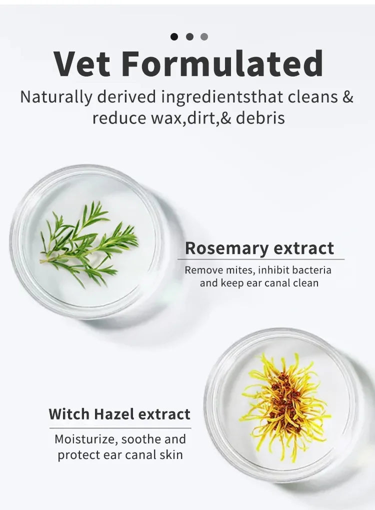 Pet Ear Cleaning Finger Wipes (50ps/can) - Earwax & Mites Removal for Cats and Dogs