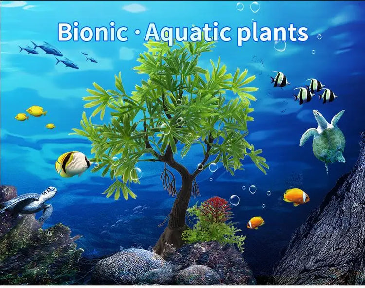 Fish Tank DIY Artificial Aquarium Plants Tree Ornament Aquatic Grass Decorations