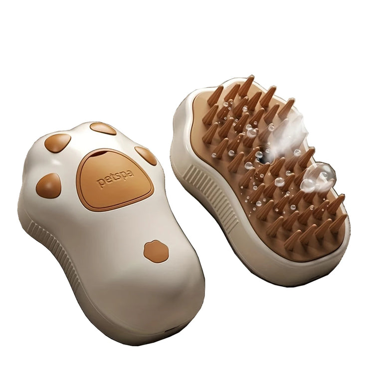 Cat Steam Brush | 3-in-1 Grooming Comb | Pet Hair Cleaner for Cats & Dogs | Silicone Massage Brush