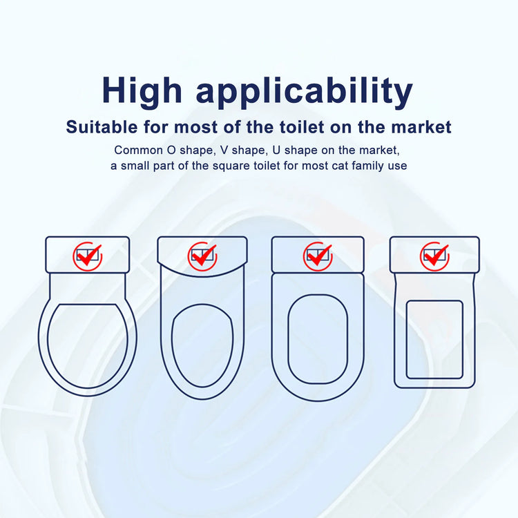 Universal Cat Toilet Training Aid | Reusable Cat Toilet Trainer | Pet Cleaning Supplies