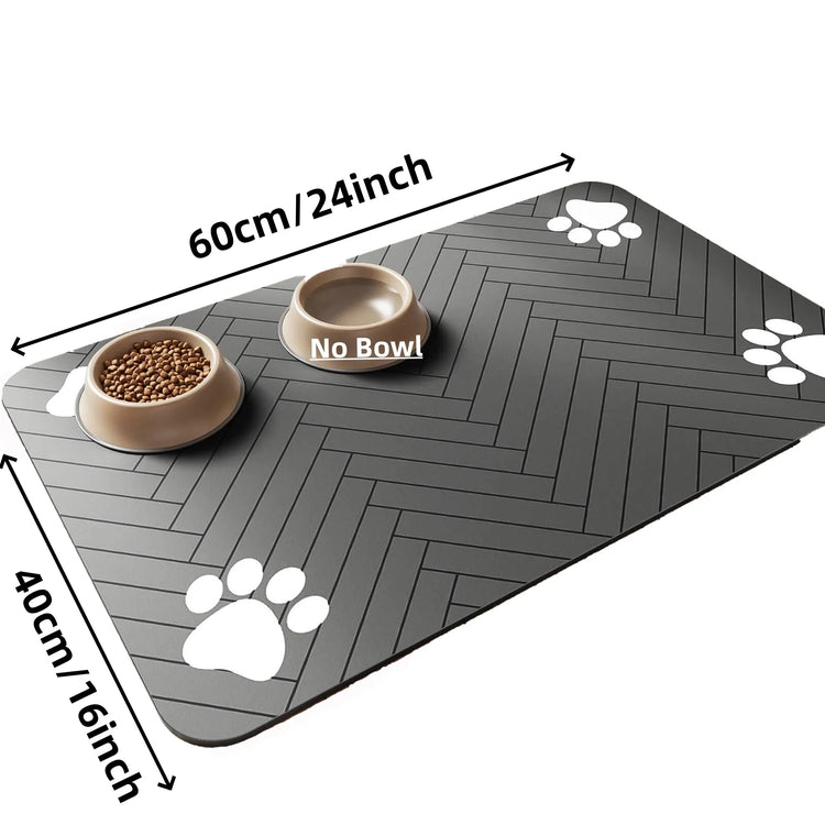 Pet Feeding Mat-Absorbent Pet Placemat for Food and Water Bowl | Waterproof Rubber Backing | Quick Dry Water Mat for Dog/Cat