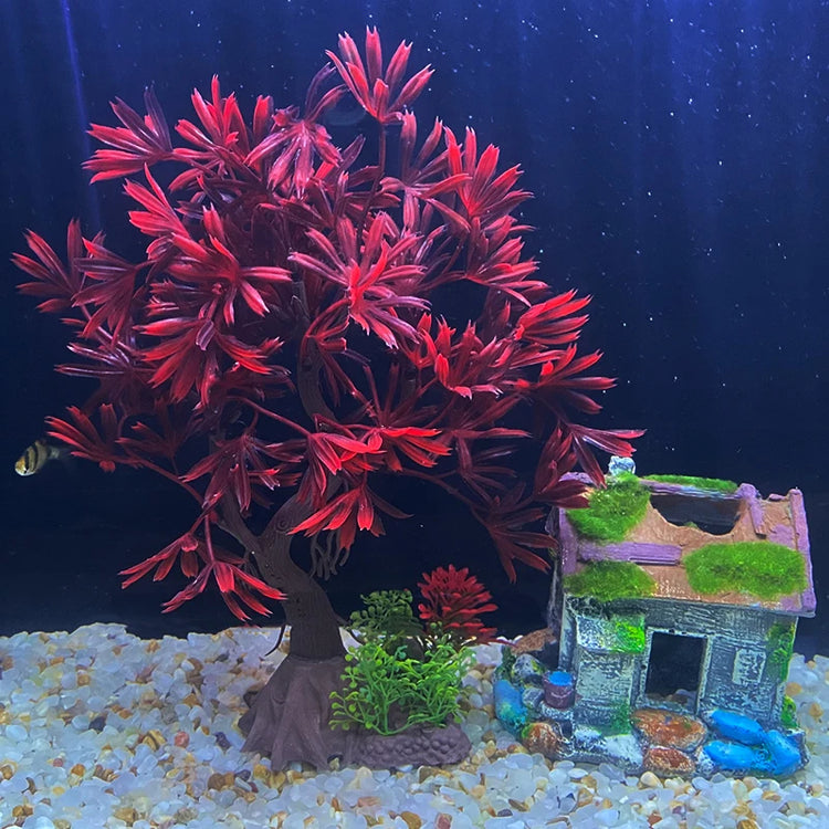 Fish Tank DIY Artificial Aquarium Plants Tree Ornament Aquatic Grass Decorations