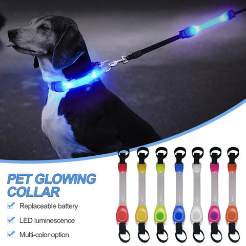 LED Safety Light Strip for Dogs – Waterproof, Flashing, Anti-Lost Light for Harness or Leash