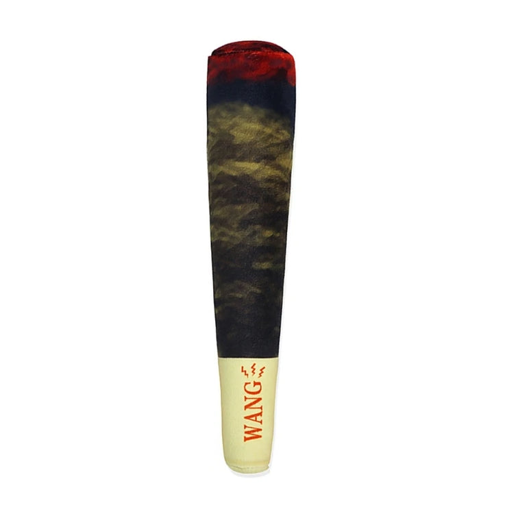 Cigar-Shaped Squeaky Plush Dog Toy – Durable Chew & Teething Toy for Small to Medium Dogs