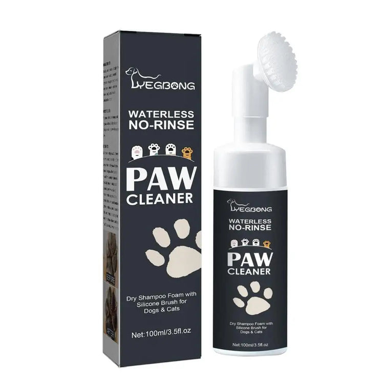 Pet Foot Cleaner Foam – Waterless Paw Cleaner with Silicone Brush for Dogs & Cats