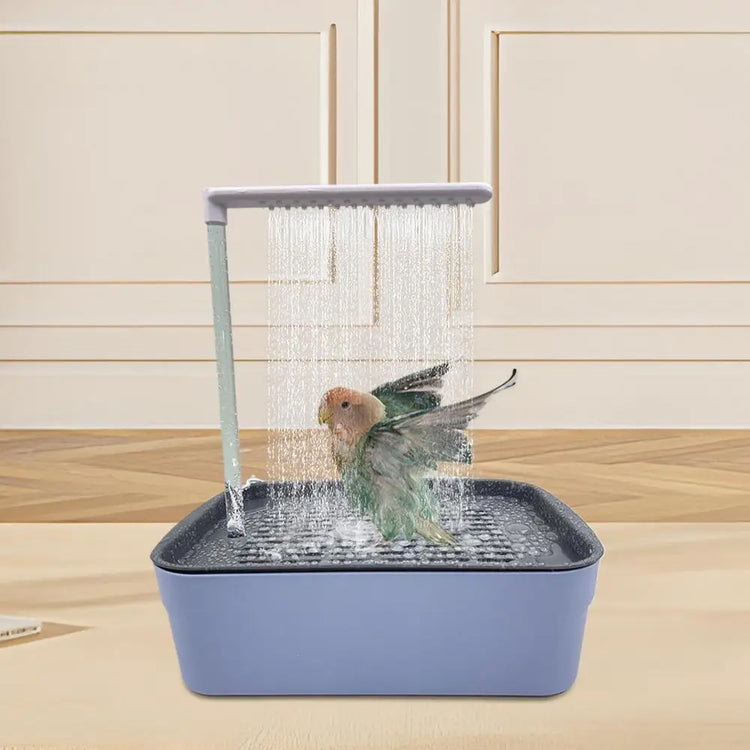 Birds Bath Fountain Parrot Water Circulating Bathtub Shower Automatic Circulating Water Bird Shower Pet Bird Bath for Cockatiel