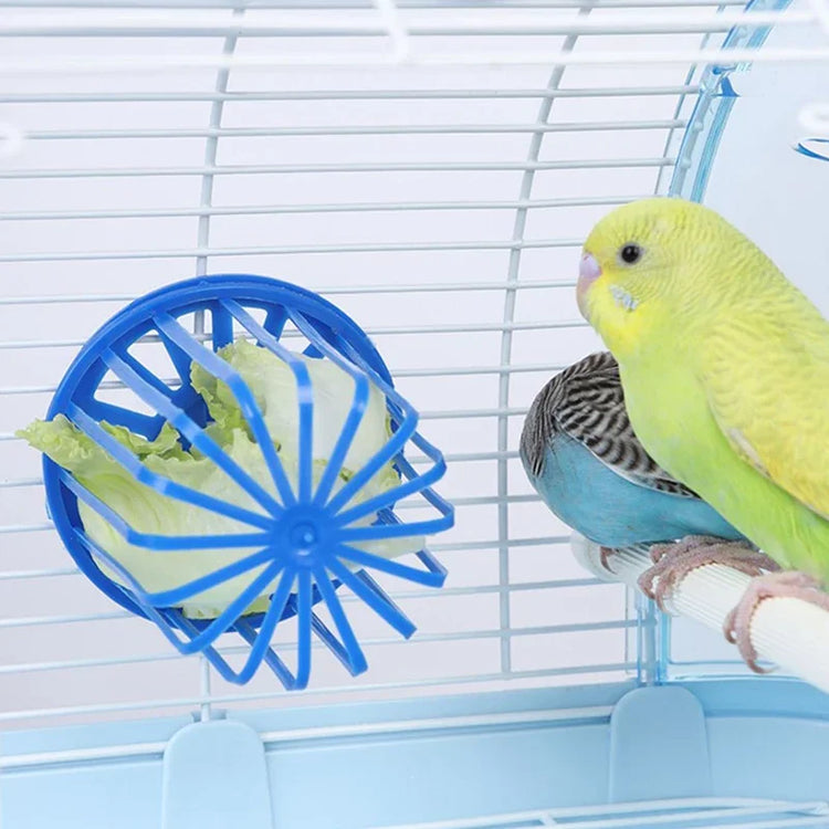 1pcs Bird Parrot Feeder – Cage Hanging Basket for Fruits & Vegetables | Plastic Cage Accessory for Budgies, Parakeets & Small Birds