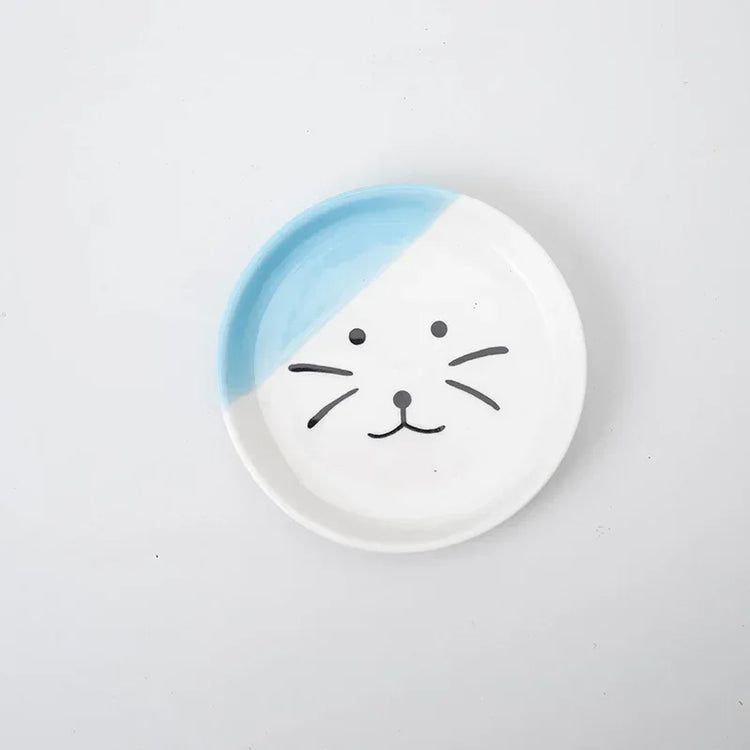 Ceramic Cat Food Bowl | High Foot Raised Pet Bowl | Cat Dog Feeding Dish | Cervical Spine Care | Outdoor Ceramic Bowl with Iron Stand | Anti-Tip Pet Feeder