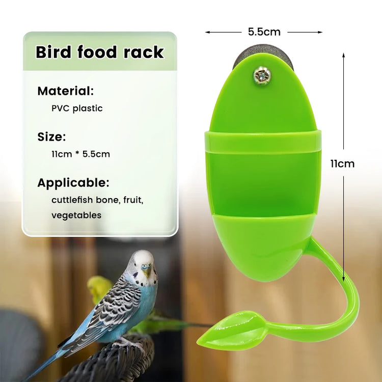 Parrot Food Feeder | Bird Perching Frame Toy | Bird Cage Feeder | Plastic Pet Feeding Box