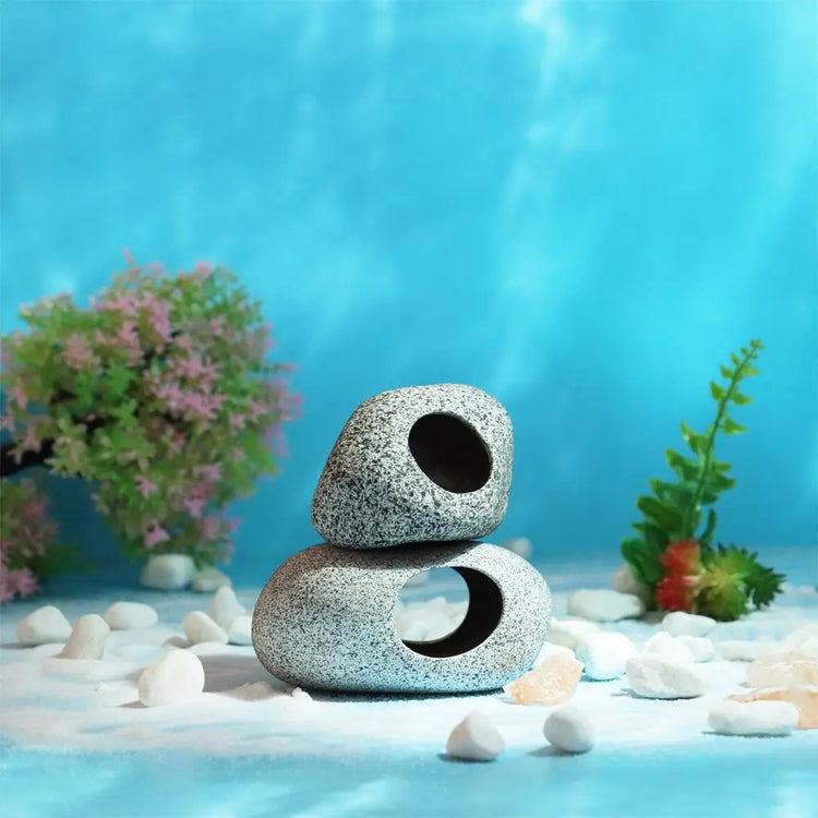 Ceramic Aquarium Cave – Natural Breeding & Hiding Decor for Fish, Shrimp, and Cichlids