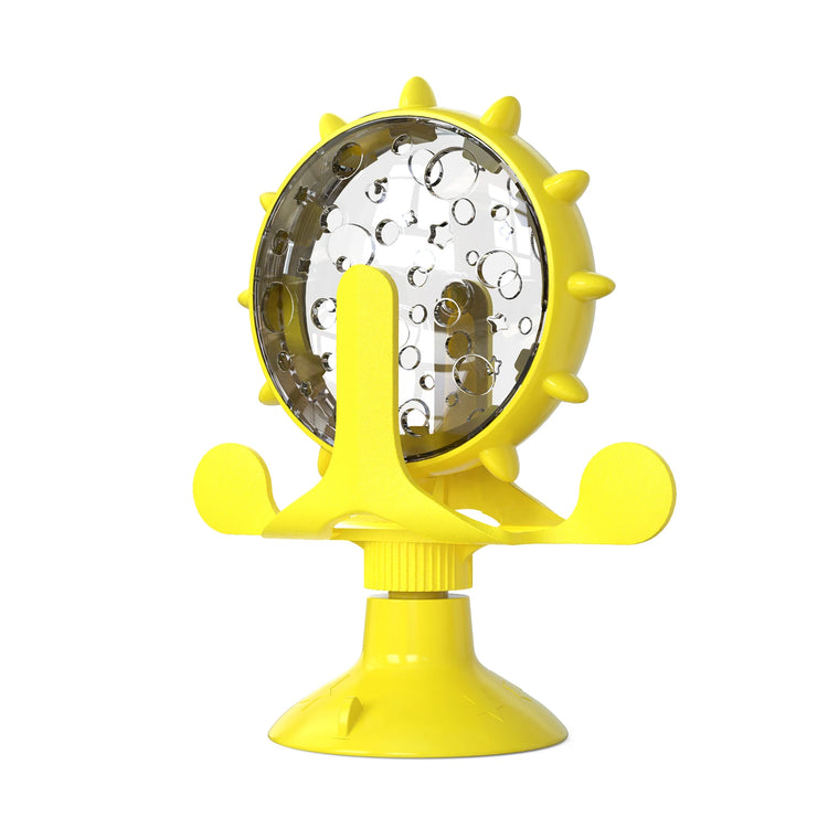 Cat Toy Treat Dispenser | Bell & Rotating Wheel | Interactive Slow Feeder | Kitten Puppy IQ Toy | Small Dog Pet Accessories