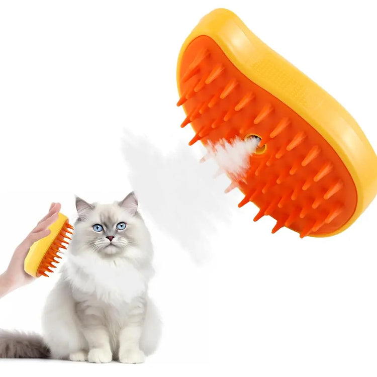Pet Steam Brush | Cat Dog Cleaning | Steamy Electric Spray Massage Comb | 3 In 1 Hair Removal | Grooming Supplies | Pet Accessories