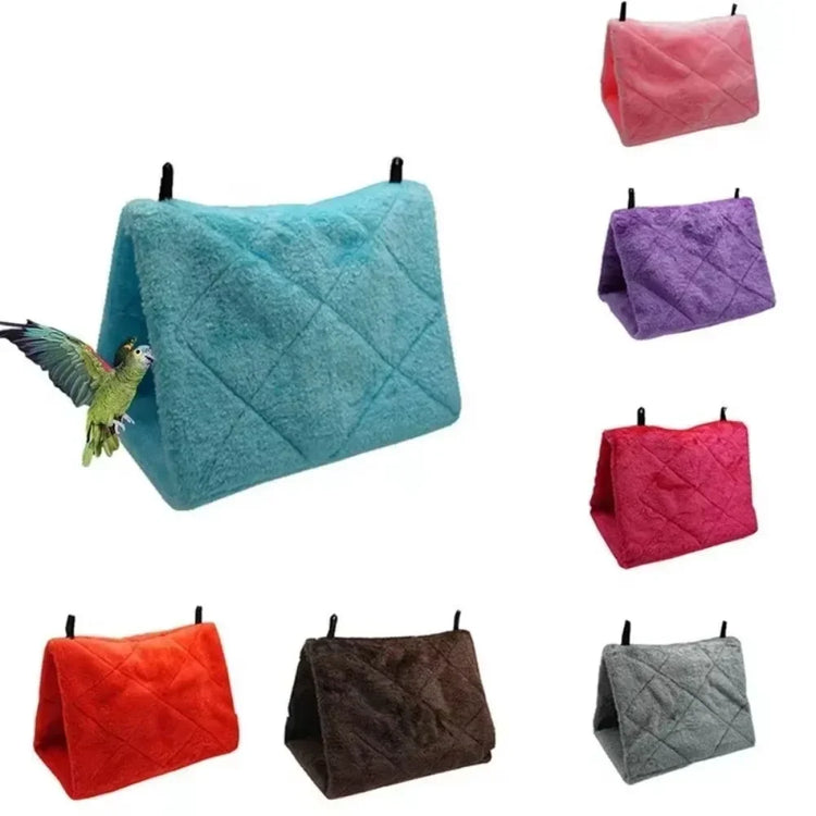 Pet Bird Hammock Hut | Warm Hanging Tent Bed for Parrots & Small Birds | Cozy Plush Nest for Sleeping & Cage Decoration