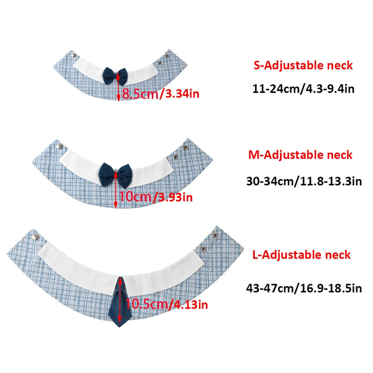 Fashion Striped Pet Bow Tie Bib – Adjustable Saliva Towel for Small & Medium Dogs and Cats
