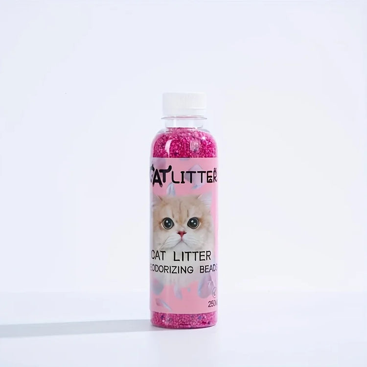 A Bottle of Cat Litter Deodorizing Beads | Cat Litter Freshener | Pet Odor Neutralizing Scented Additives | Odor Control for Litter Box