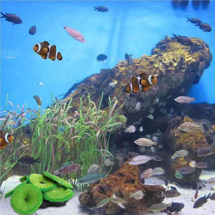 Aquarium Artificial Coral Ornament – Vivid Soft Silicone Simulation Coral Decoration for Fish Tank