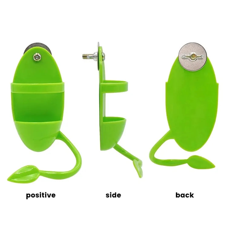 Parrot Food Feeder | Hanging Cage Feeding Toy with Perch | Fun Plastic Bird Feeder Frame | Pet Accessories for Parakeets, Conures, Lovebirds & More