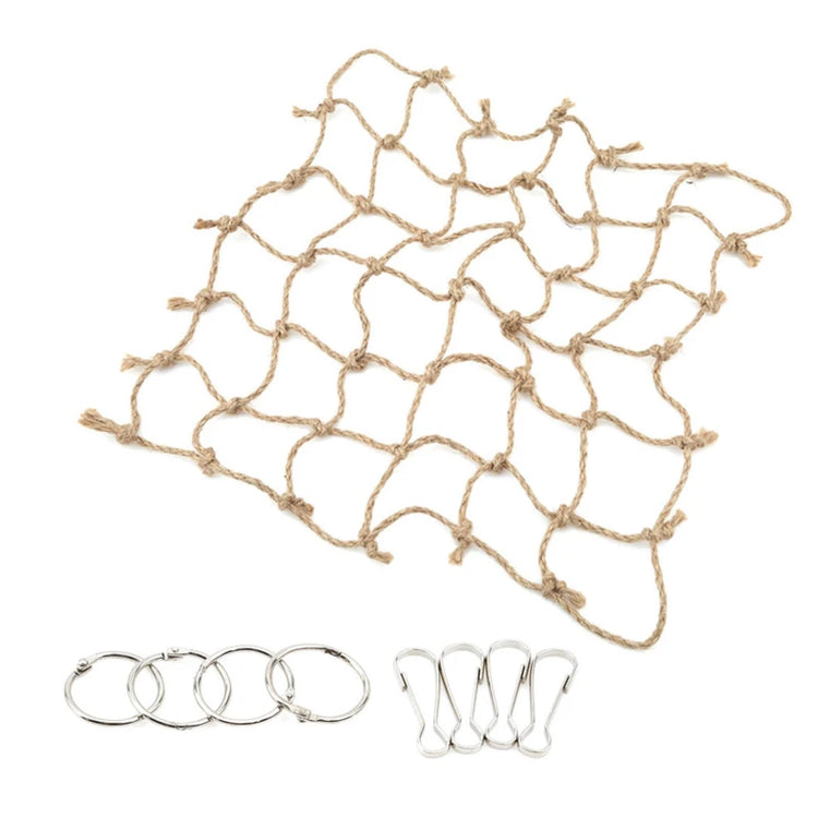 40*40cm Parrot Climbing Net | Bird Toy Swing Rope Net | Bird Stand Hammock with Hook | Hanging Chewing Biting Toy for Parrots