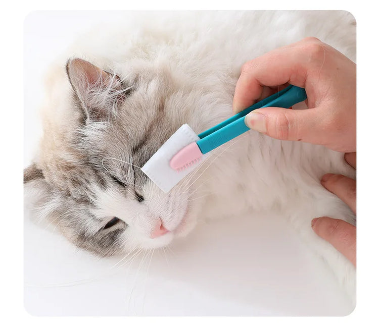 Pet Grooming Tools | Cat Eyes Comb | Tear Stain Remover Brush for Cats/Small Dogs